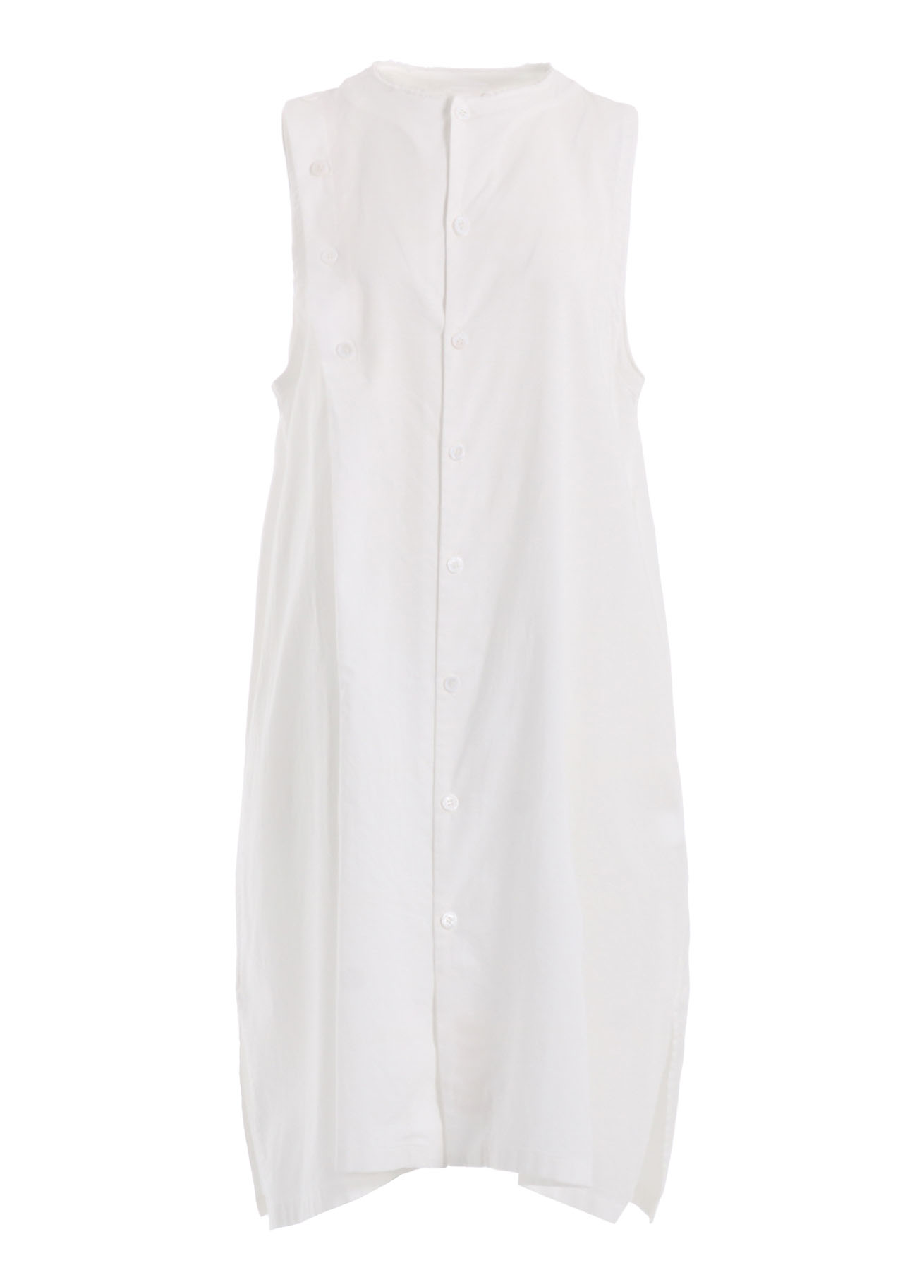 [Y's BORN PRODUCT] THIN COTTON TWILL ASYMMETERIC BUTTON DRESS