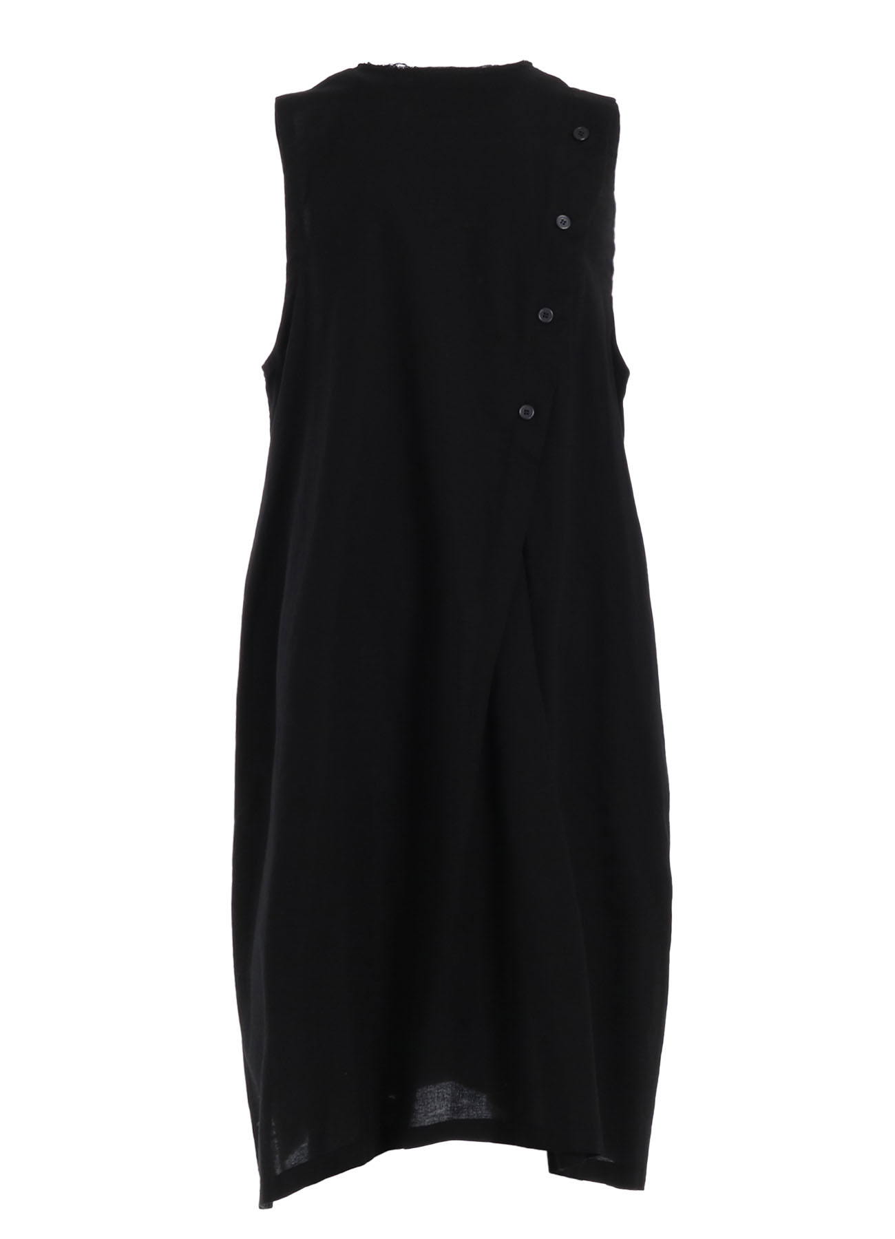 [Y's BORN PRODUCT] THIN COTTON TWILL ASYMMETERIC BUTTON DRESS