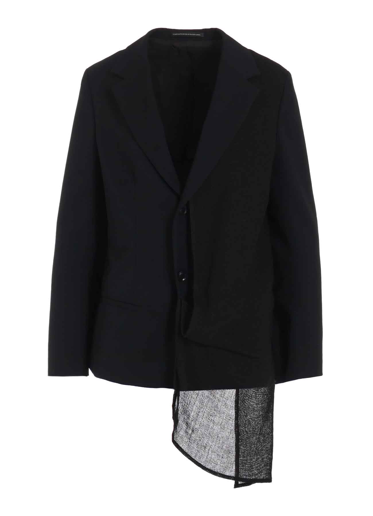 WOOL GABARDINE LEFT DOUBLED JACKET