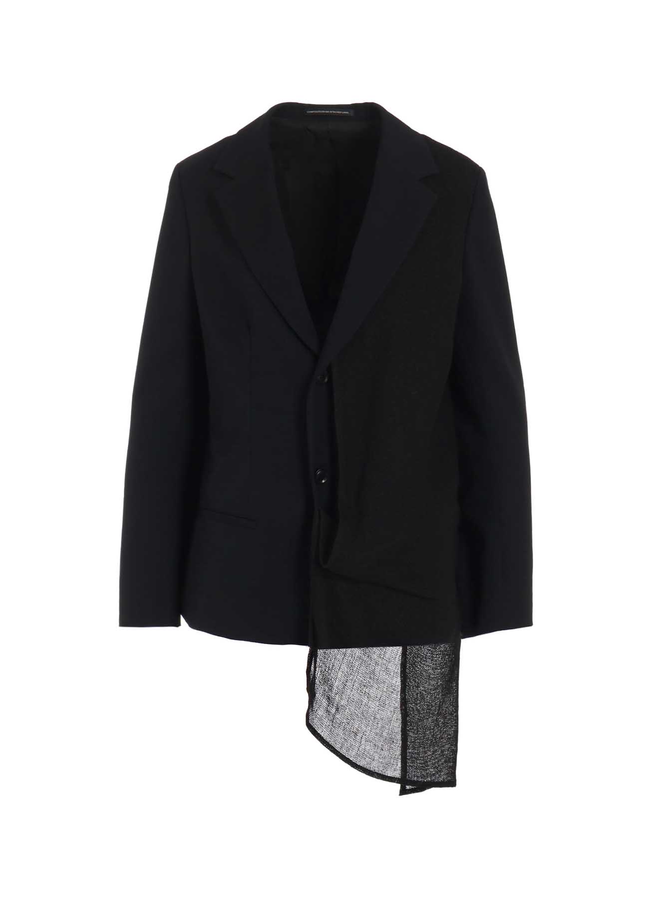 WOOL GABARDINE LEFT DOUBLED JACKET