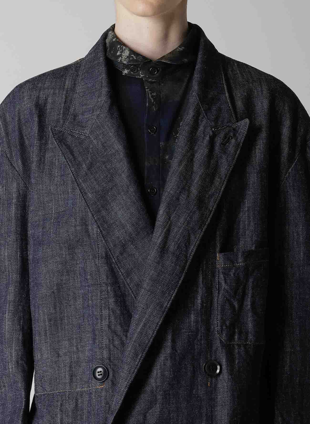 8OZ DENIM PEAKED LAPEL JACKET