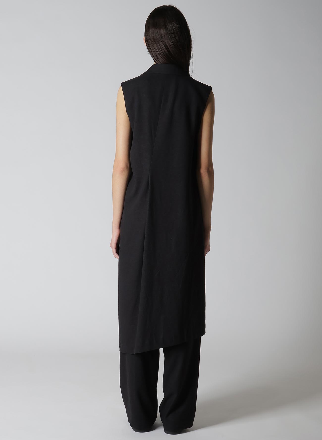 RY/LI CANVAS SLEEVELESS ASYMMETERIC JACKET