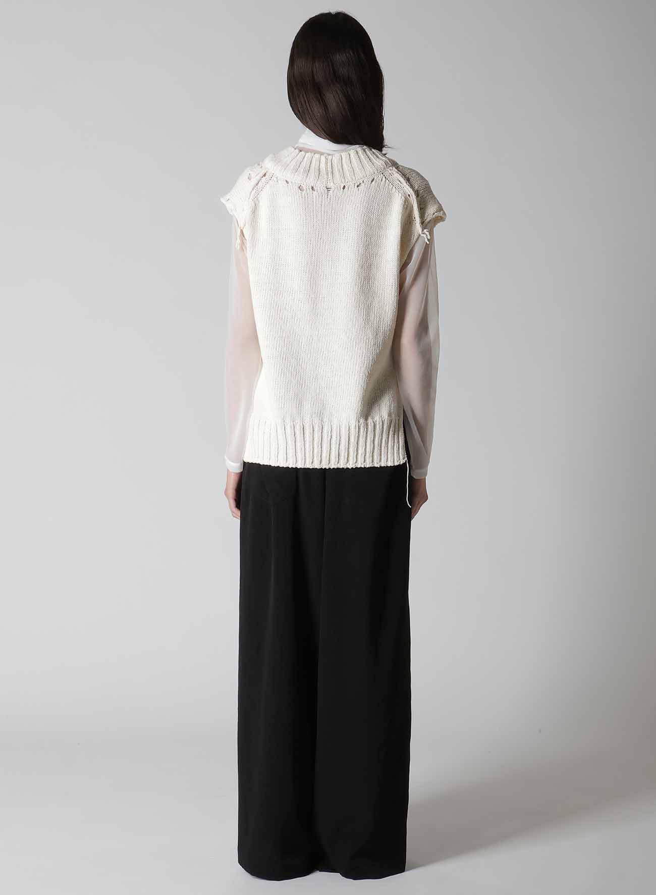 BROAD STITCH JERSEY LINKING VEST