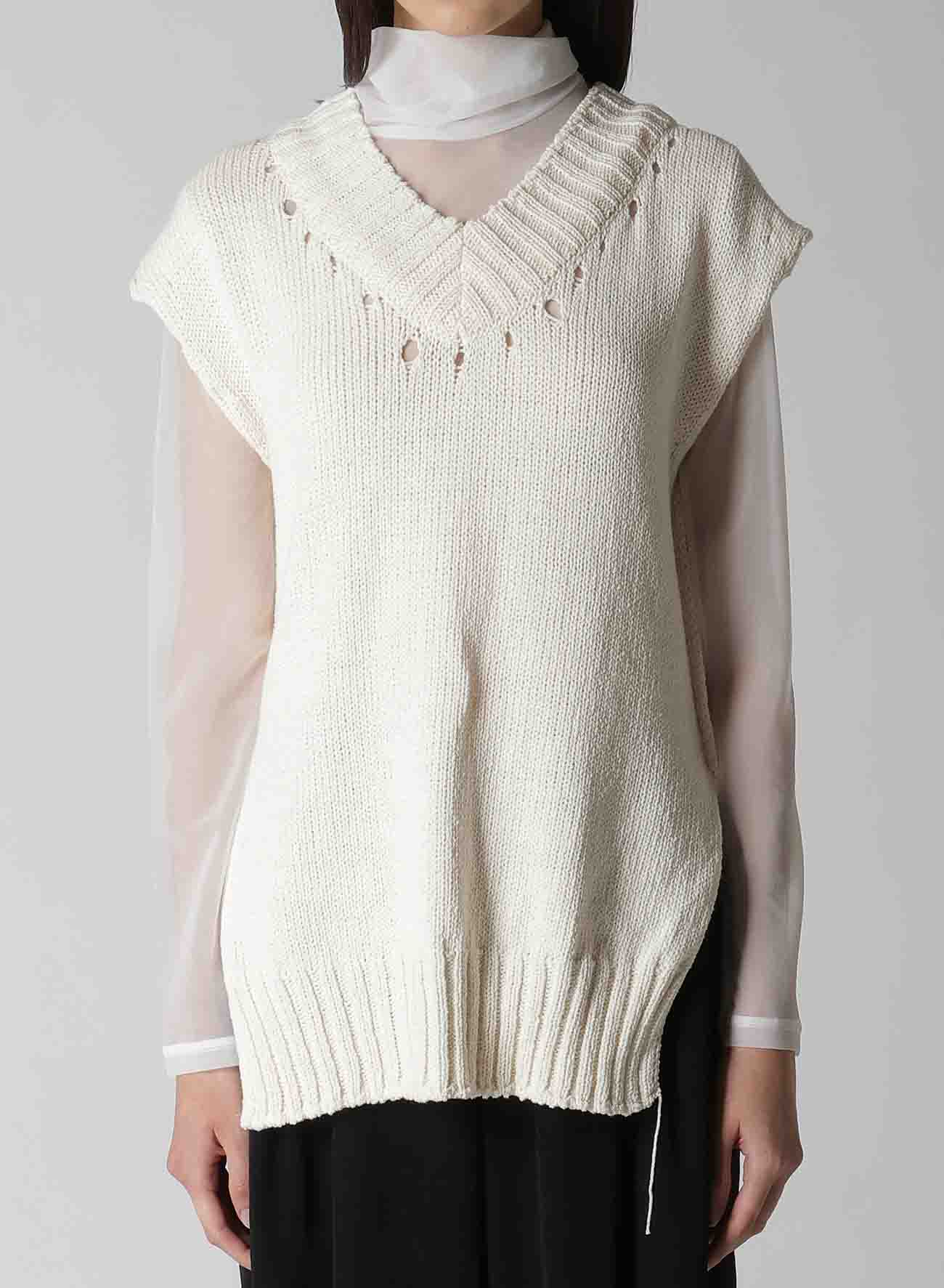 BROAD STITCH JERSEY LINKING VEST