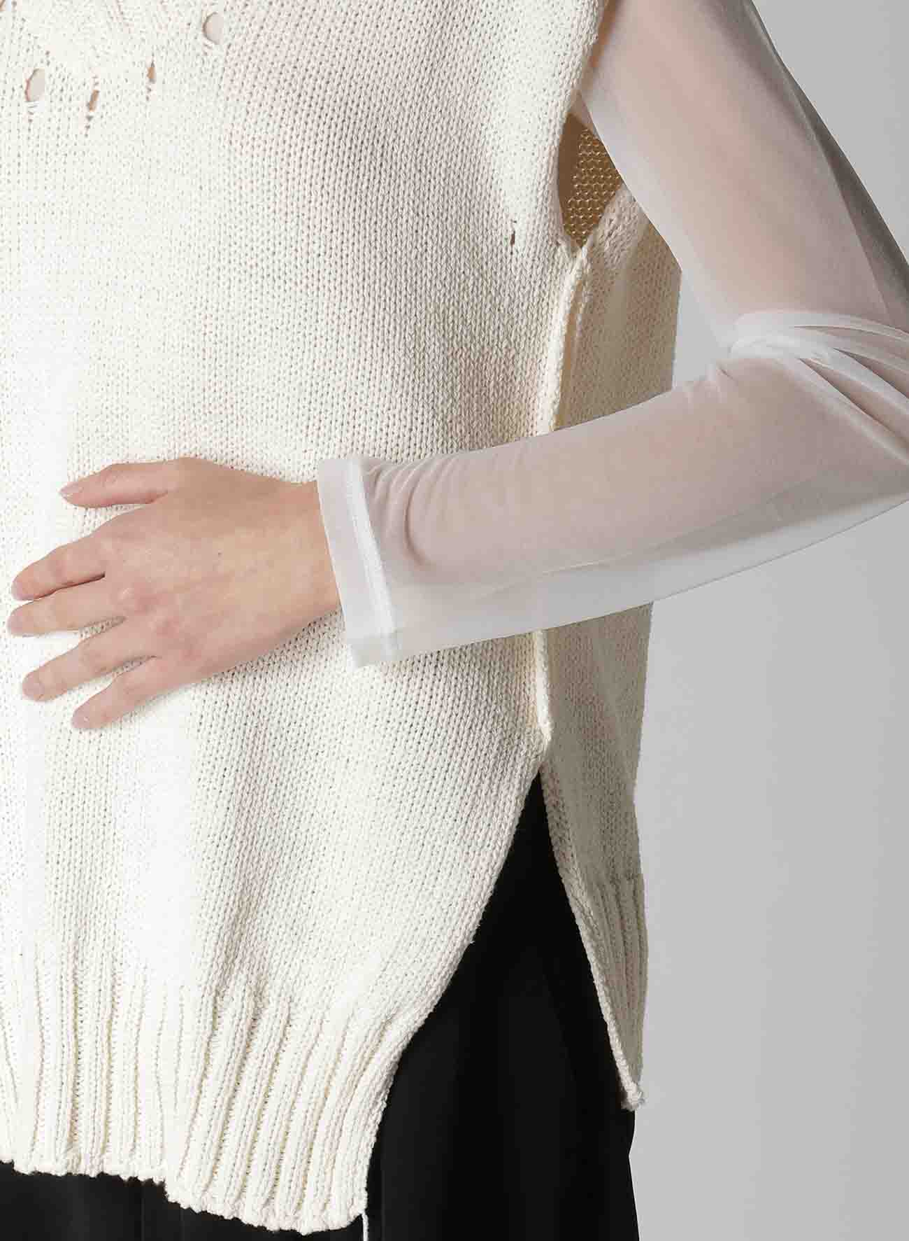 BROAD STITCH JERSEY LINKING VEST