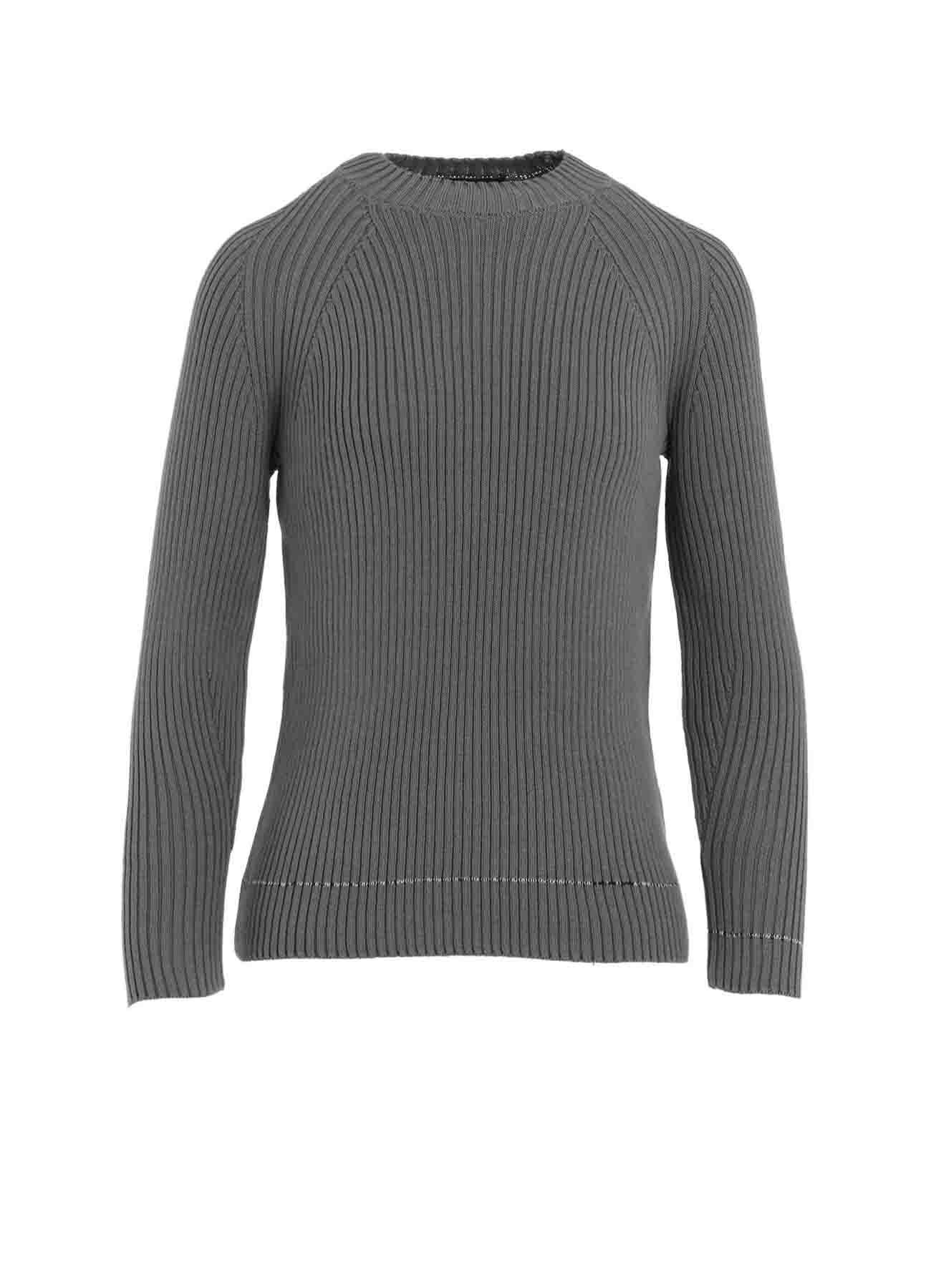 RIB STITCH TWISTED LONG SLEEVE RIB PULLOVER