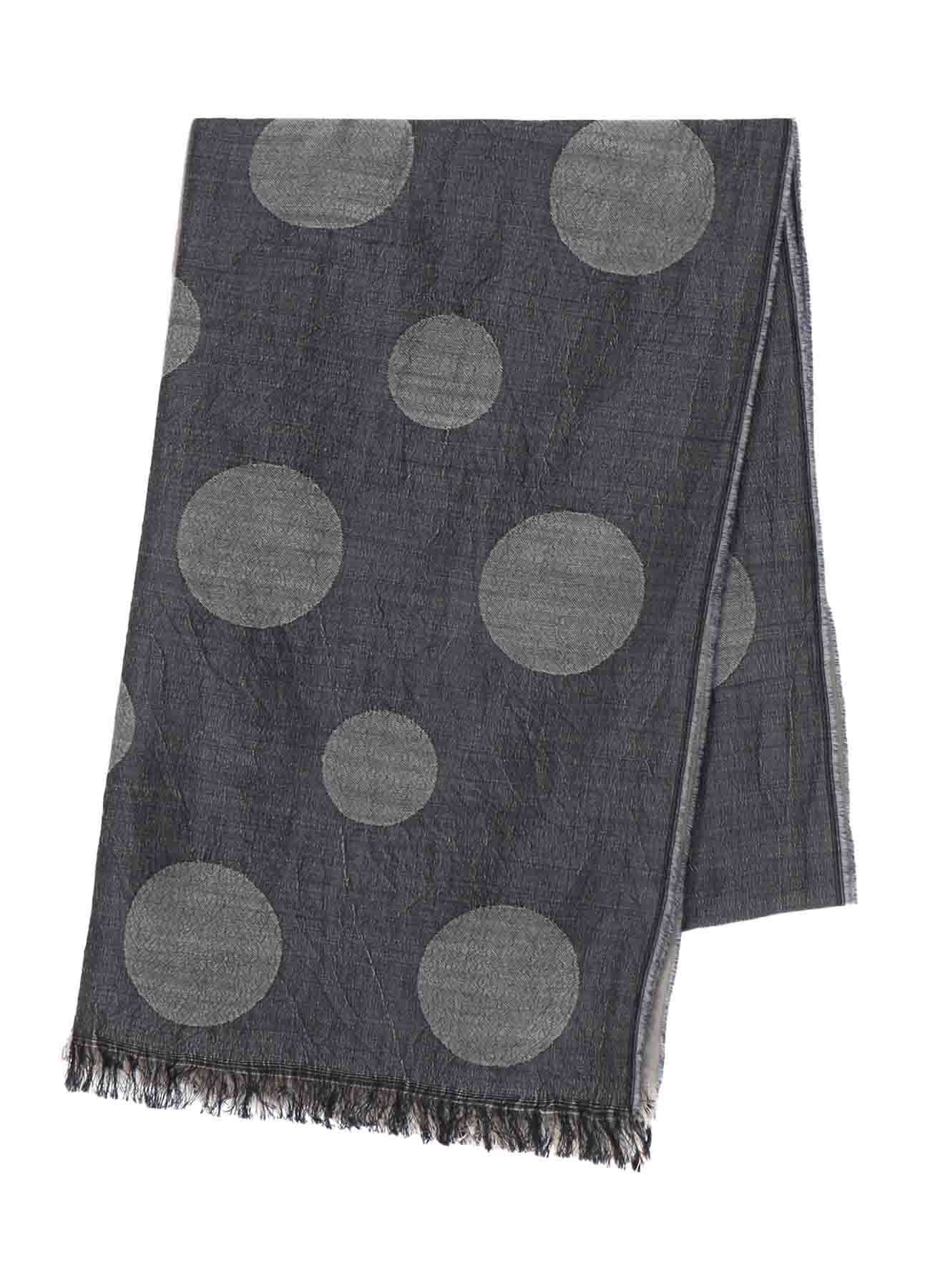 JACQUARD PANEL POLKA DOT SCARF