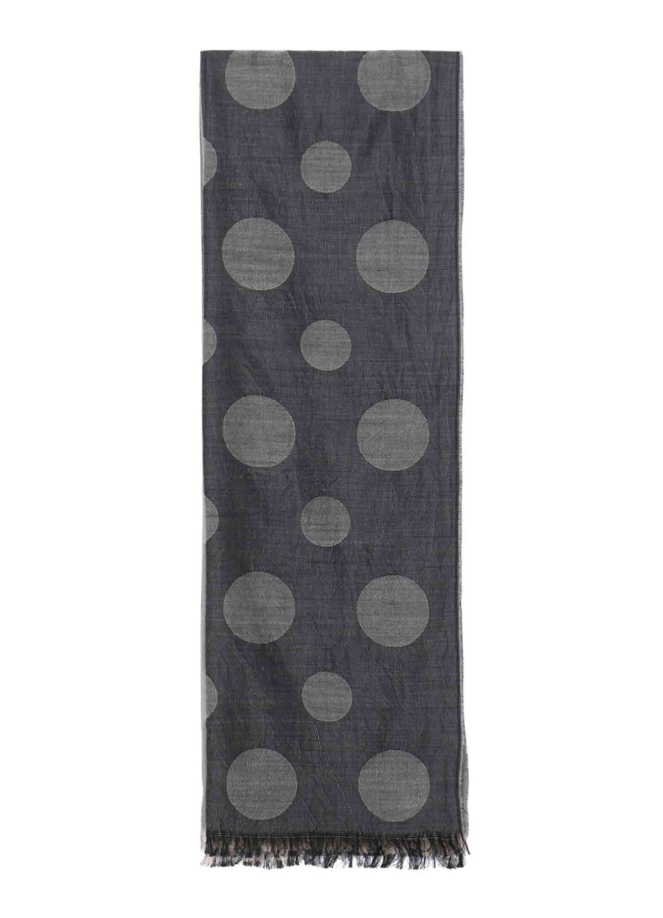 JACQUARD PANEL POLKA DOT SCARF