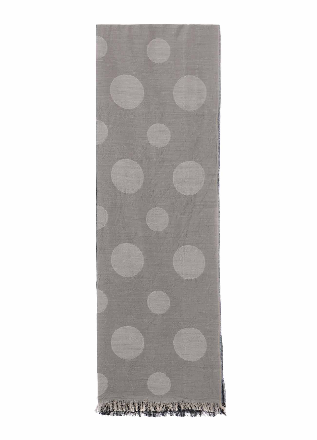 JACQUARD PANEL POLKA DOT SCARF