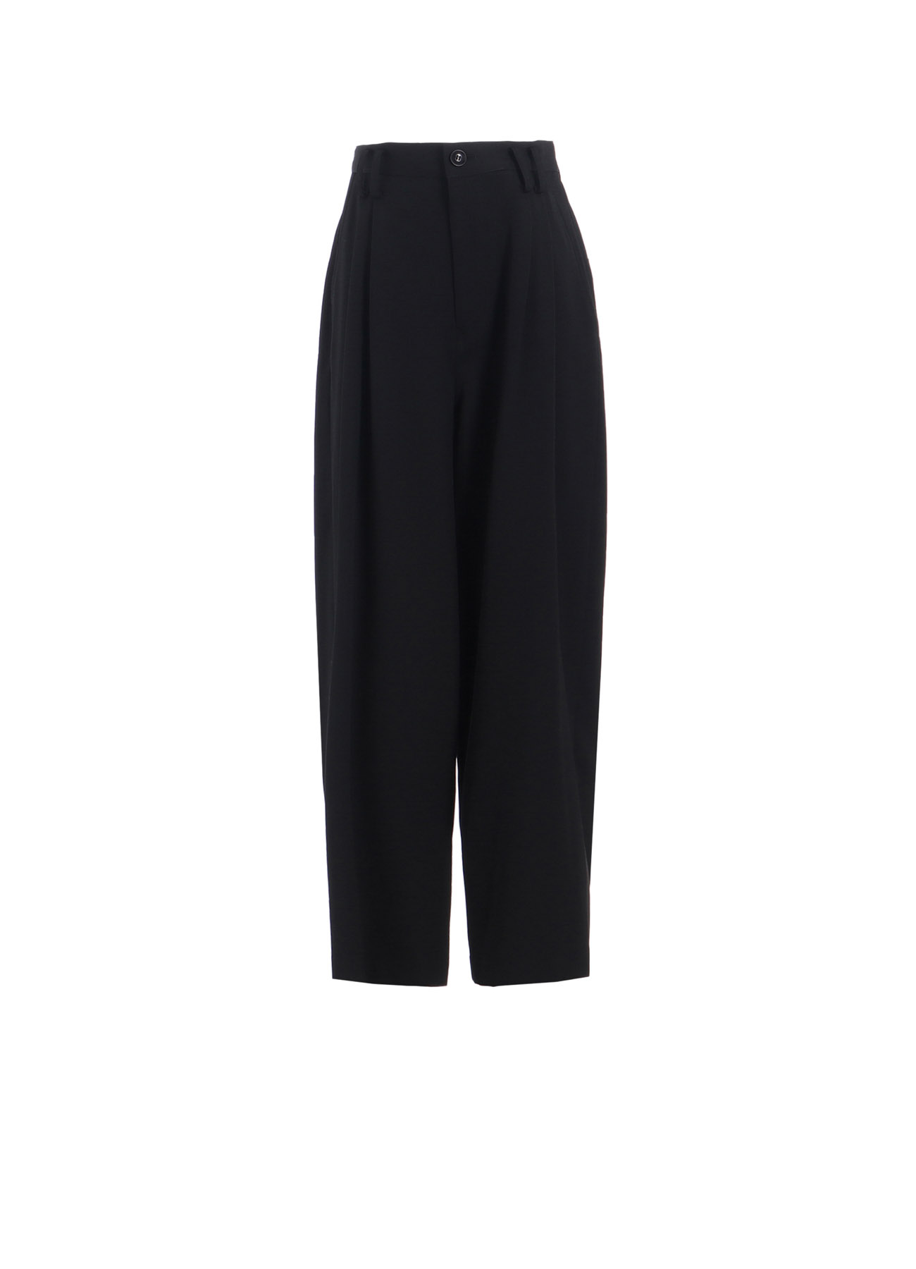 WOOL GABARDINE FRONT DOUBLE TUCKED PANTS