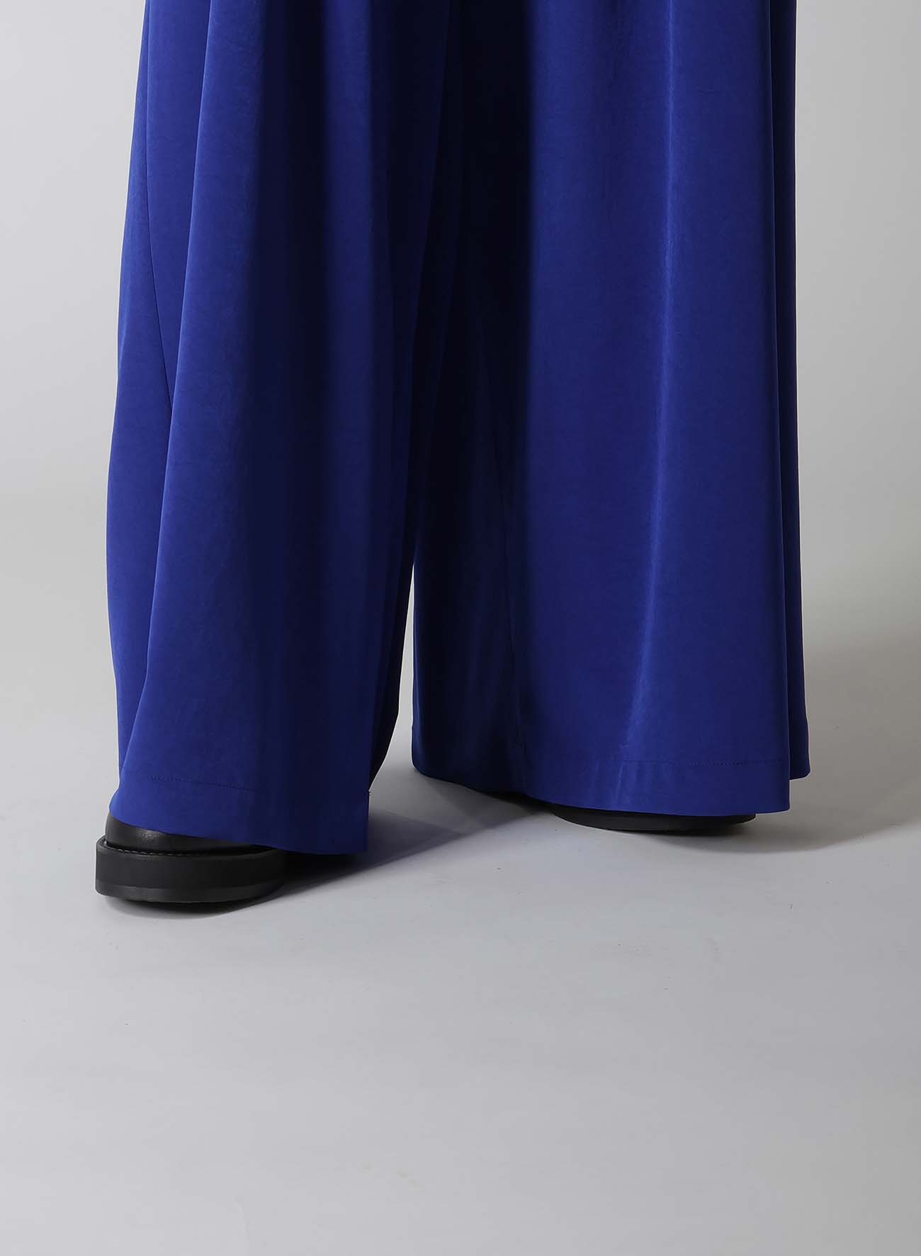 CREPE de CHINE DOUBE TUCKED WIDE PANTS