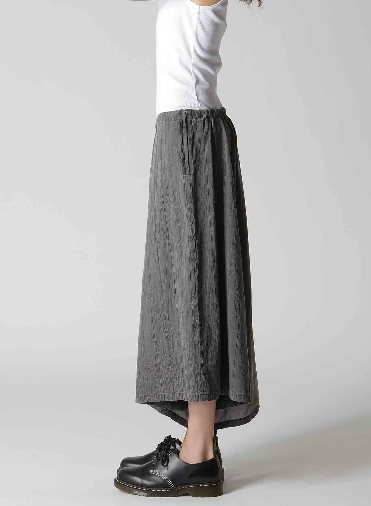 WASHER STRIPE ASYMMETRIC WAIST STRING PANTS