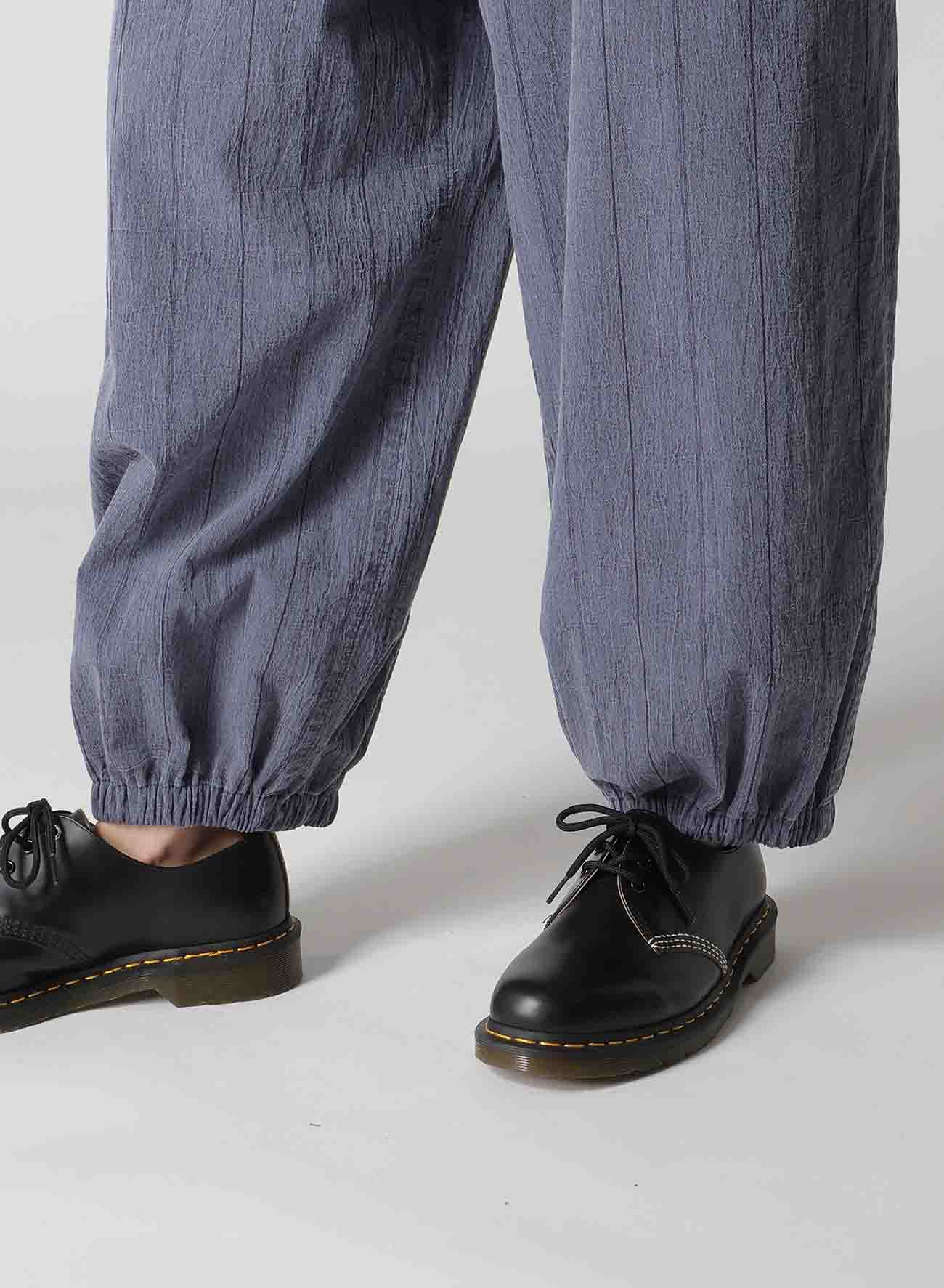 WASHER STRIPE ELASTIC HEM PANTS