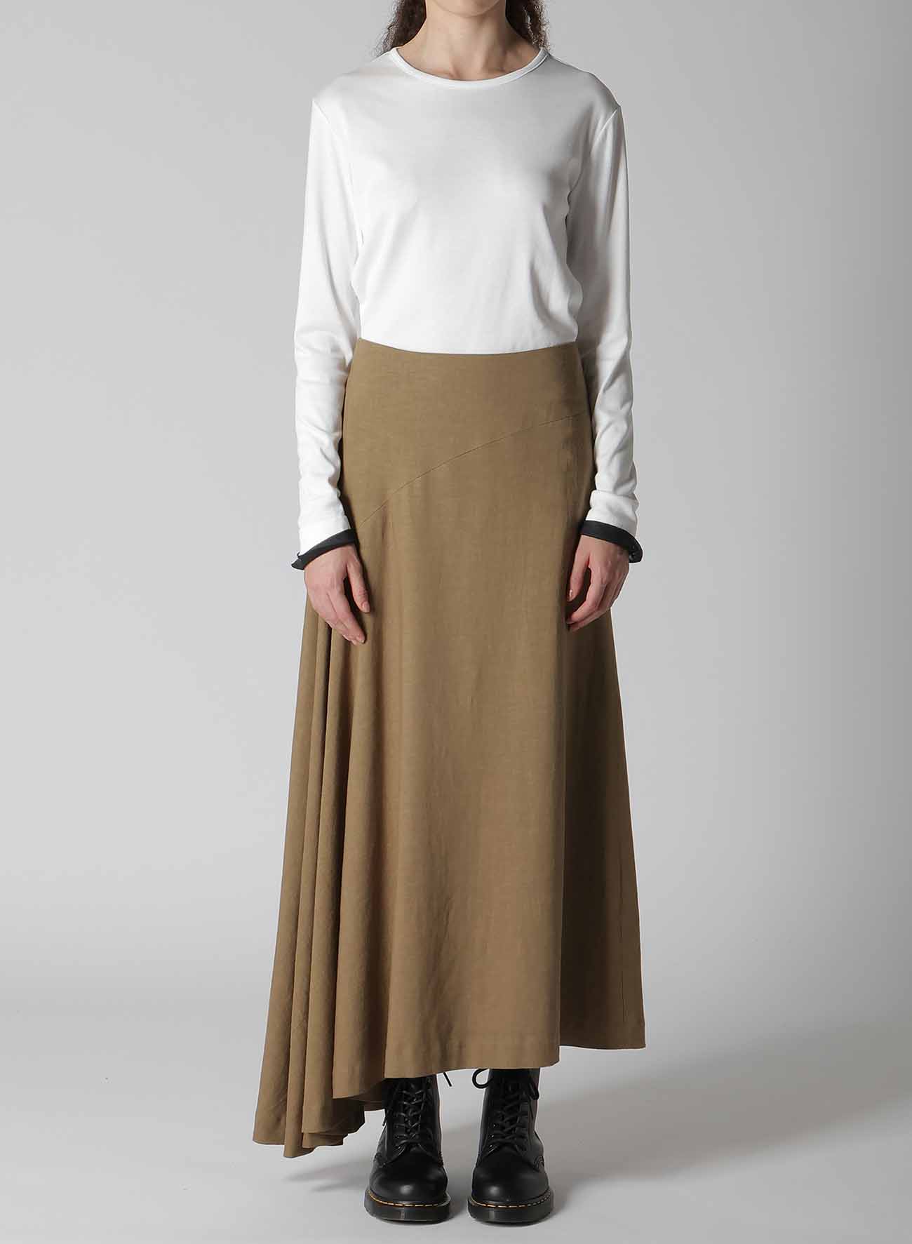 RY/LI CANVAS ASYMMETERIC FLARE SKIRT