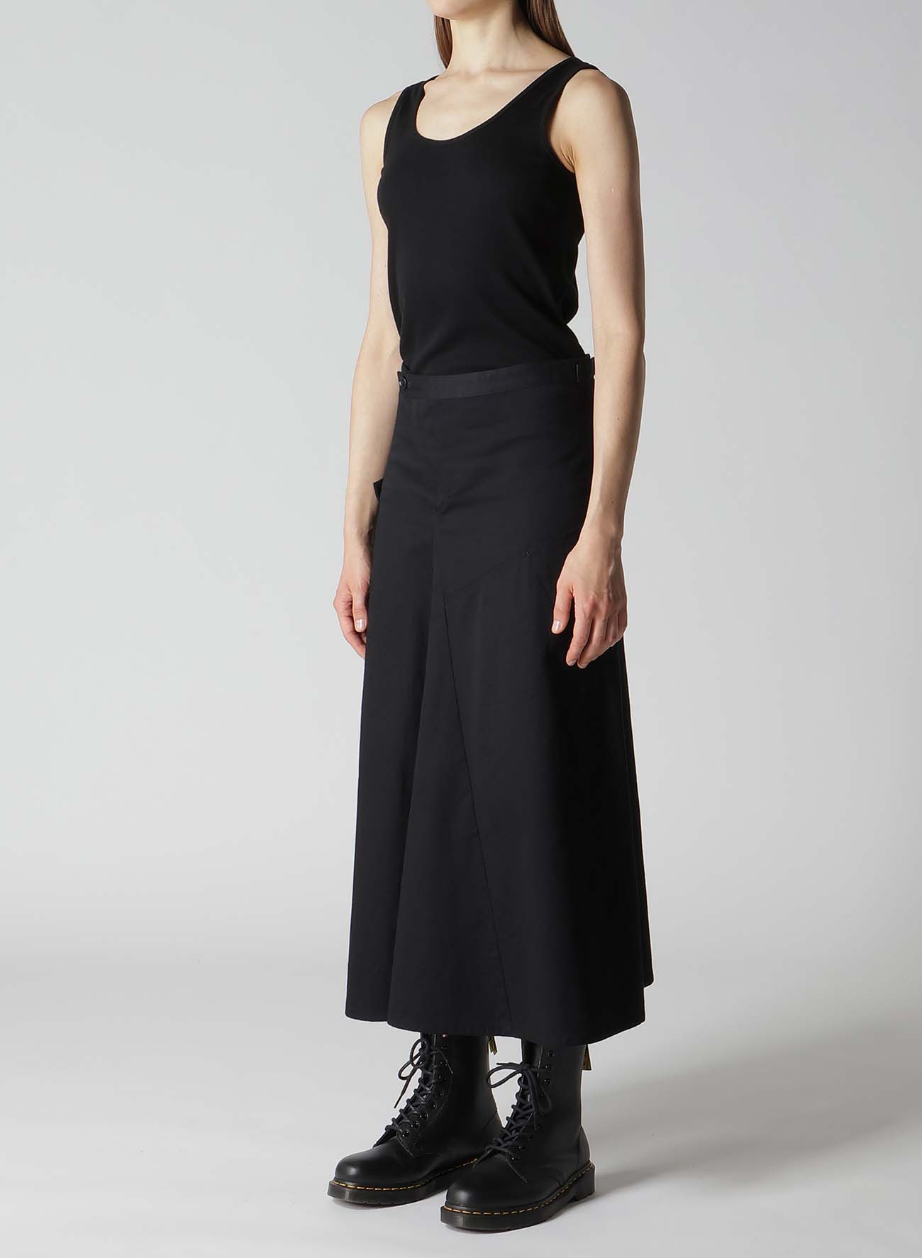 [Y's BORN PRODUCT] COTTON TWILL SKIRT WITH  GUSSET