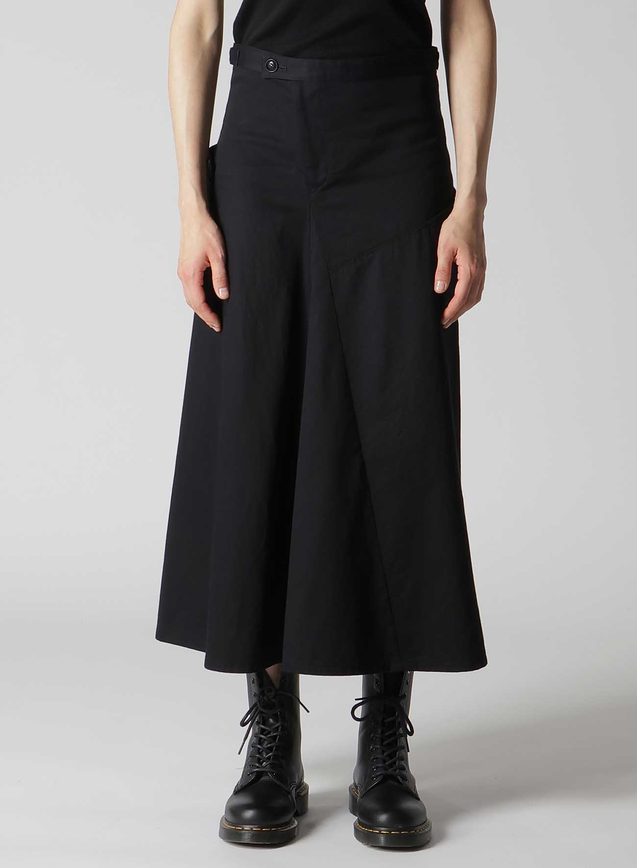 [Y's BORN PRODUCT] COTTON TWILL SKIRT WITH  GUSSET