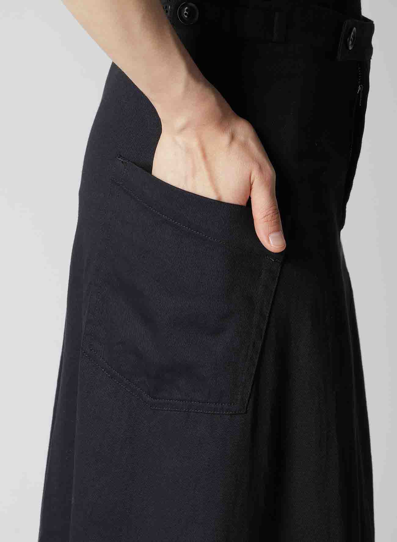 [Y's BORN PRODUCT] COTTON TWILL SKIRT WITH  GUSSET