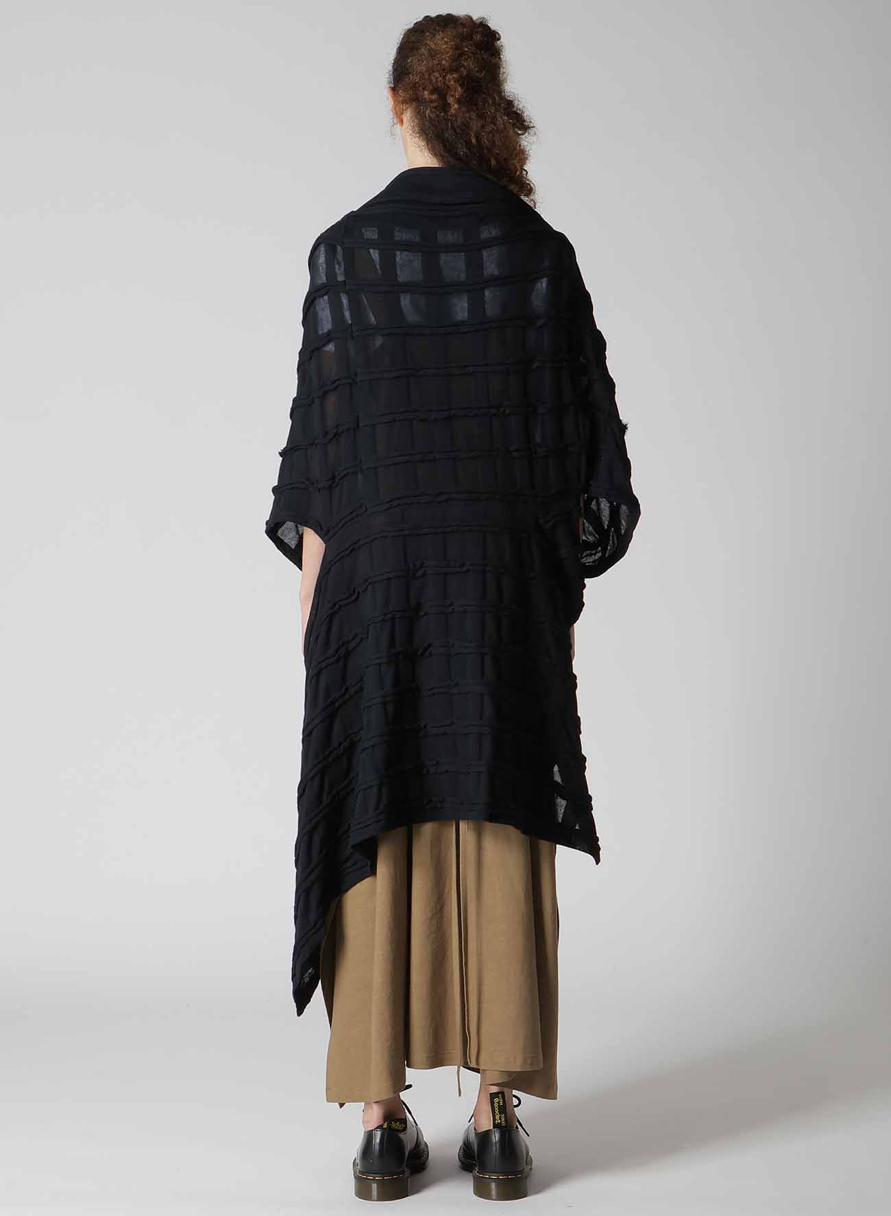 CHECK CUT JACQUARD CARDIGAN JACKET