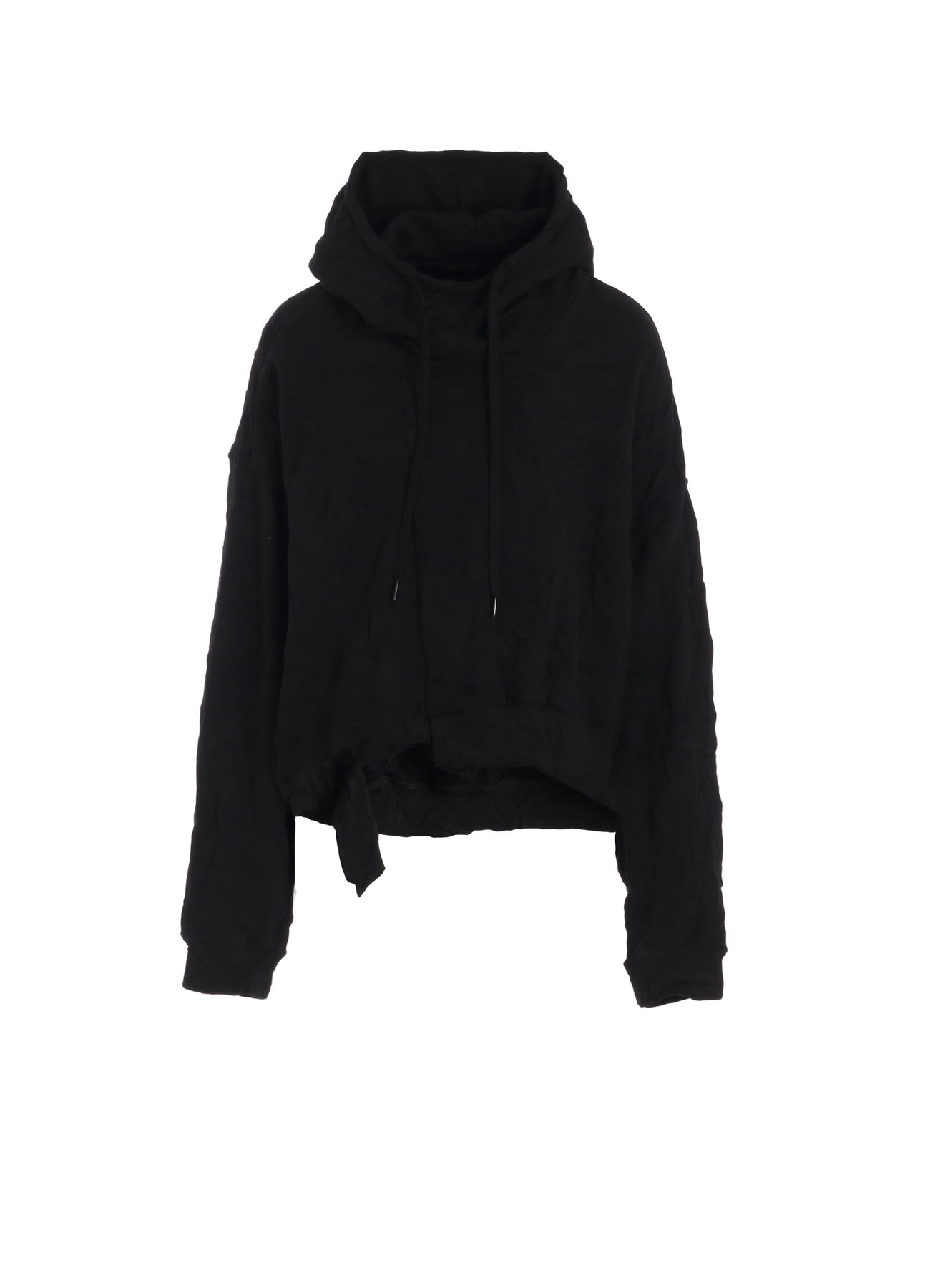 FRENCH DROPPED HEM HOODED T