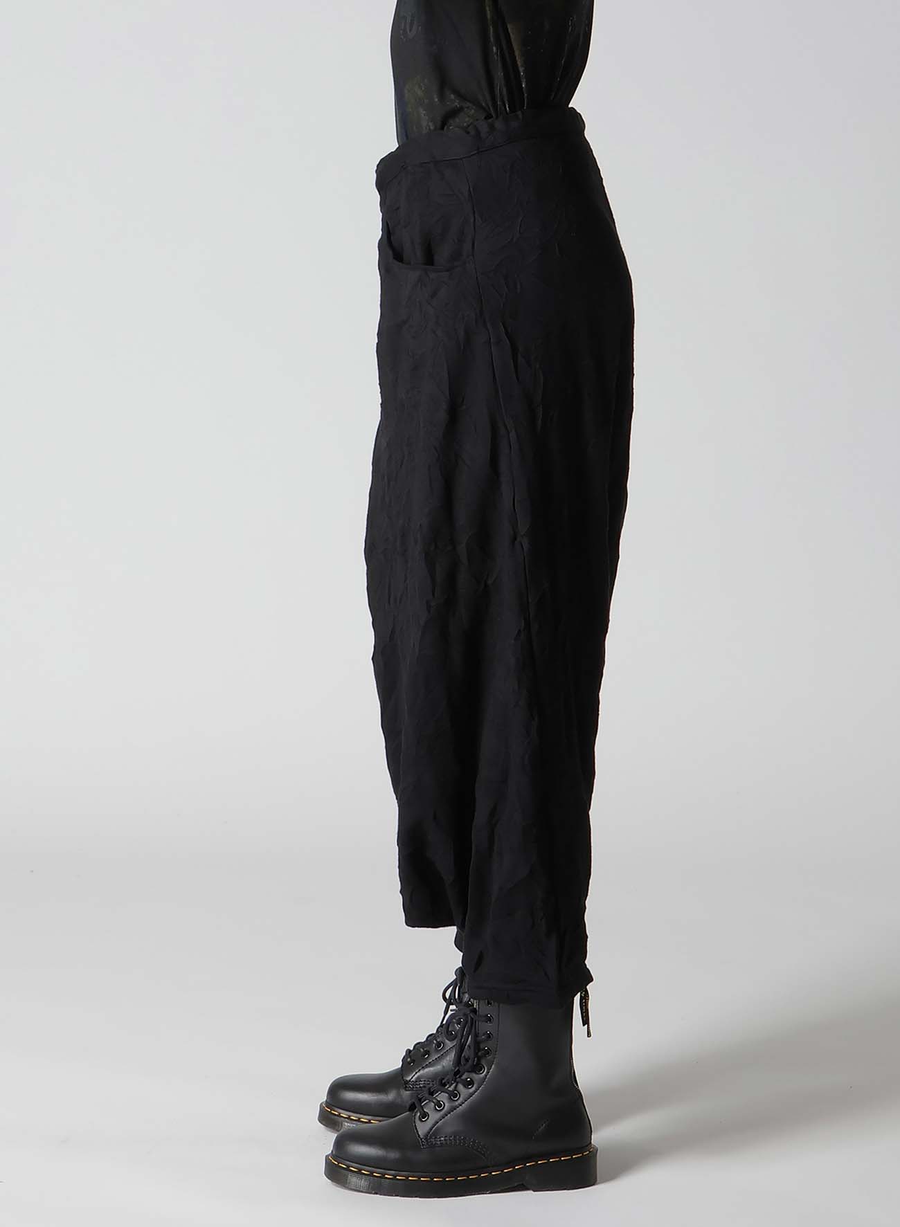 FRENCH TERRY DOUBLED FRONT BUTTON PANTS