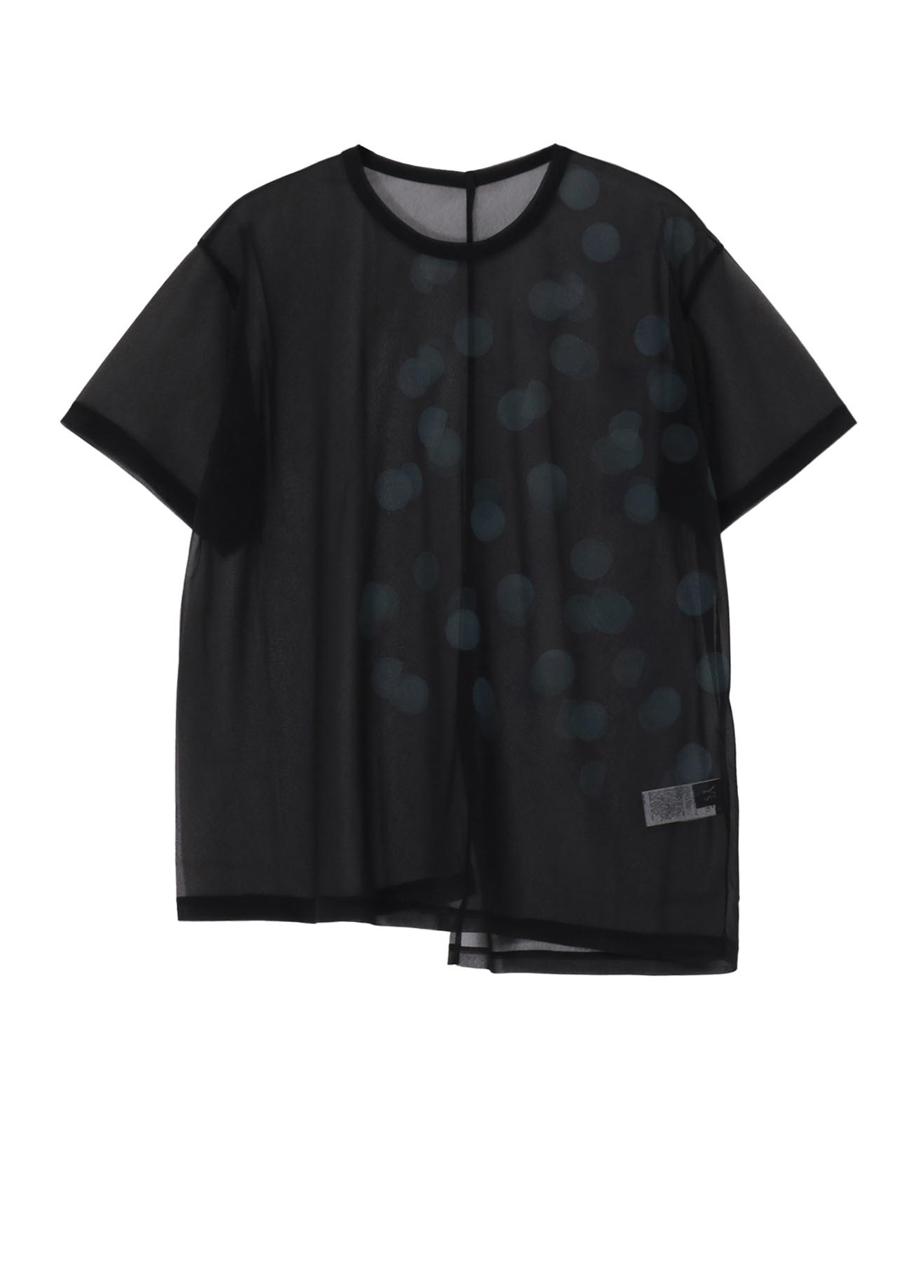 GAUZE JERSEY DOT PRINT HALF SLEEVE T