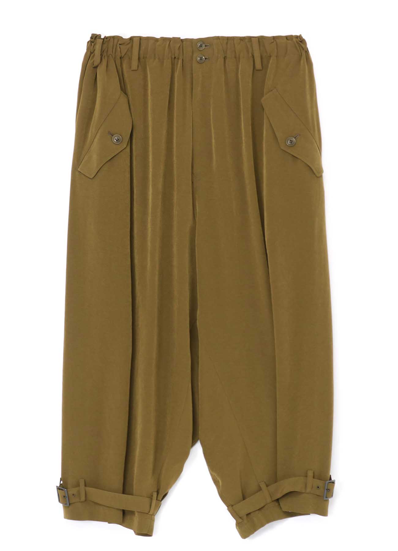 GATHERED HEM-BELTED PANTS