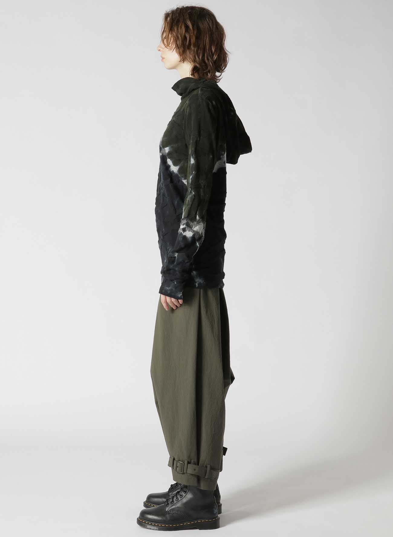 TIE-DYE HOODED LONG SLEEVE T-SHIRT(S Black): Y's｜THE SHOP YOHJI