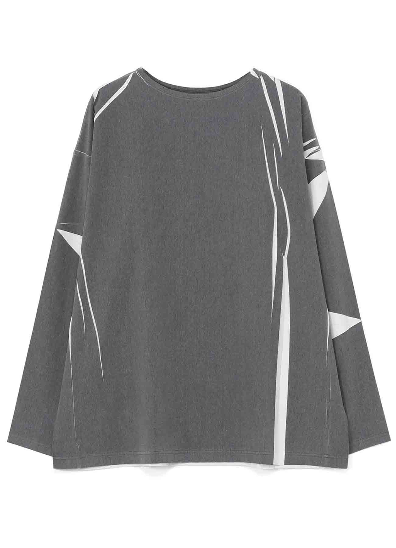 TRICOT TRANSFERRED PRINT ROUND NECK BIG LONG T