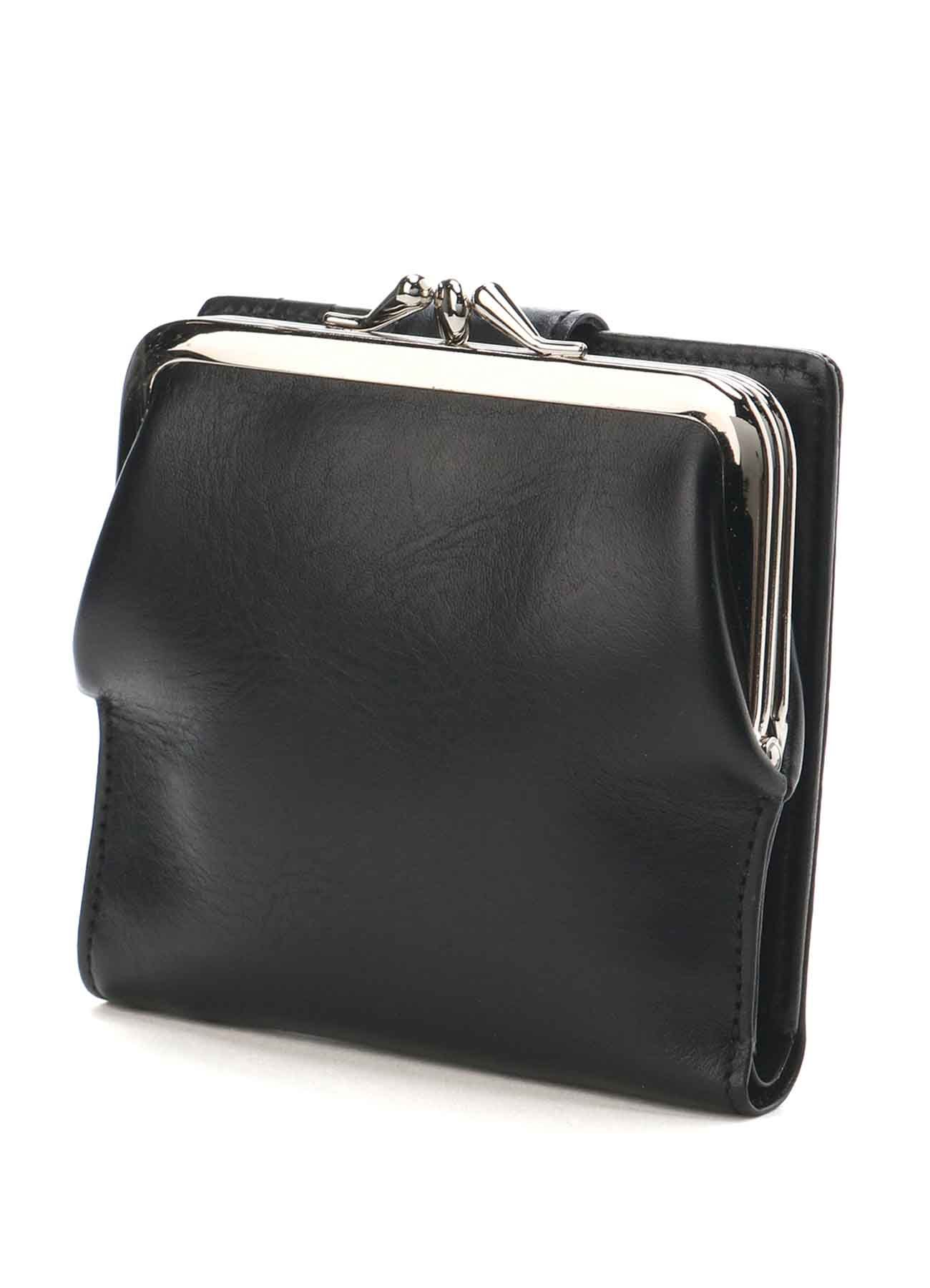 SEMI GLOSS LEATHER CLASP WALLET SMALL