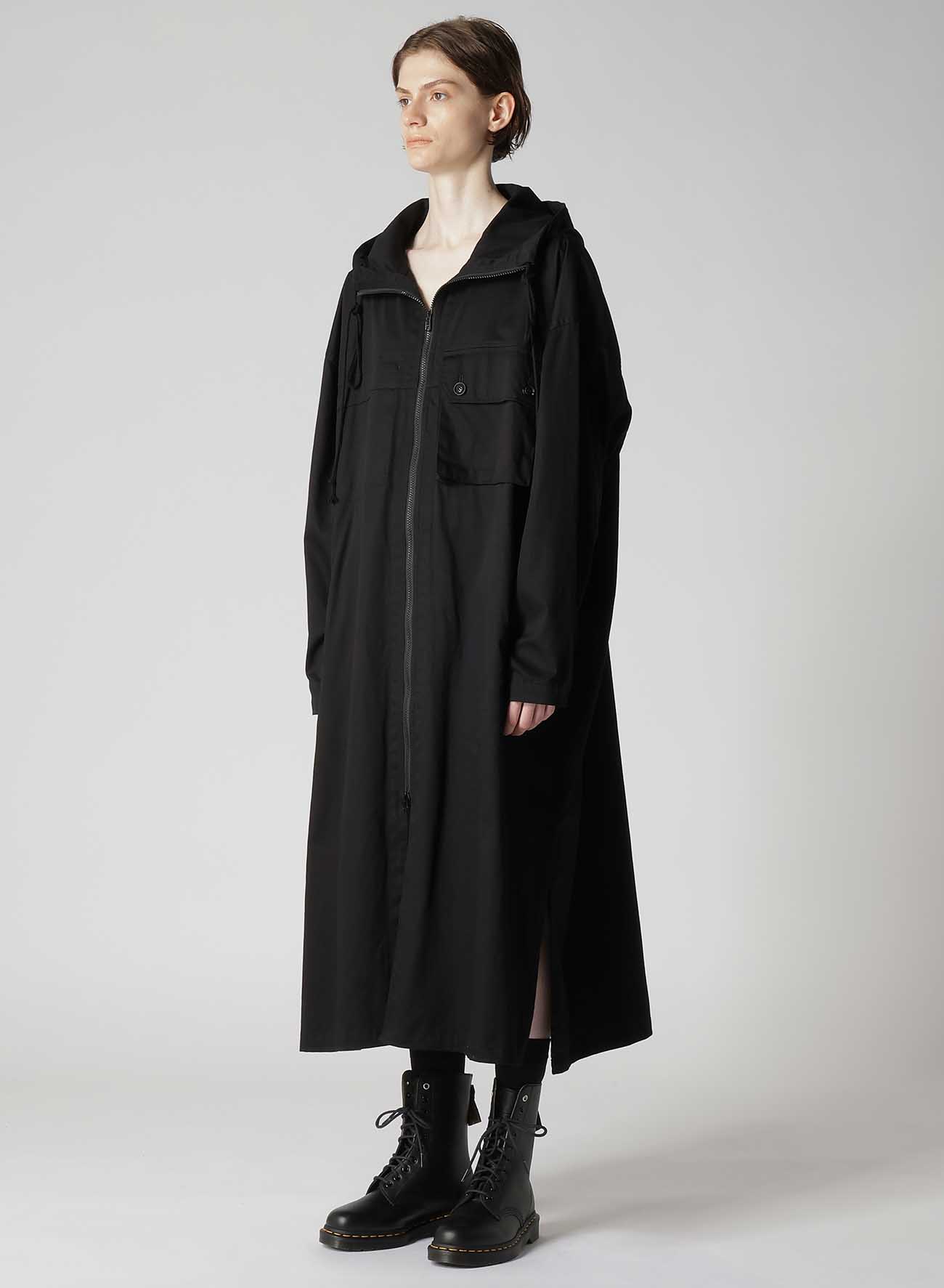 [Y's BORN PRODUCT] COTTON TWILL HOODED COAT