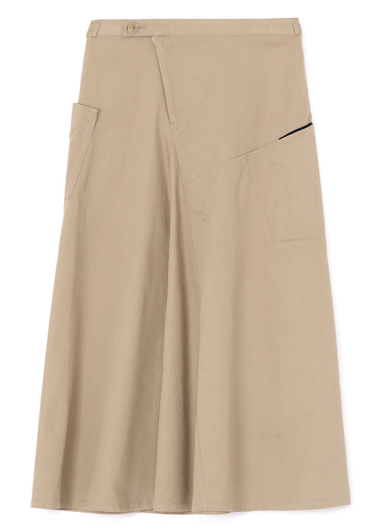 [Y's BORN PRODUCT] COTTON TWILL FLARE GUSSET FLARE SKIRT