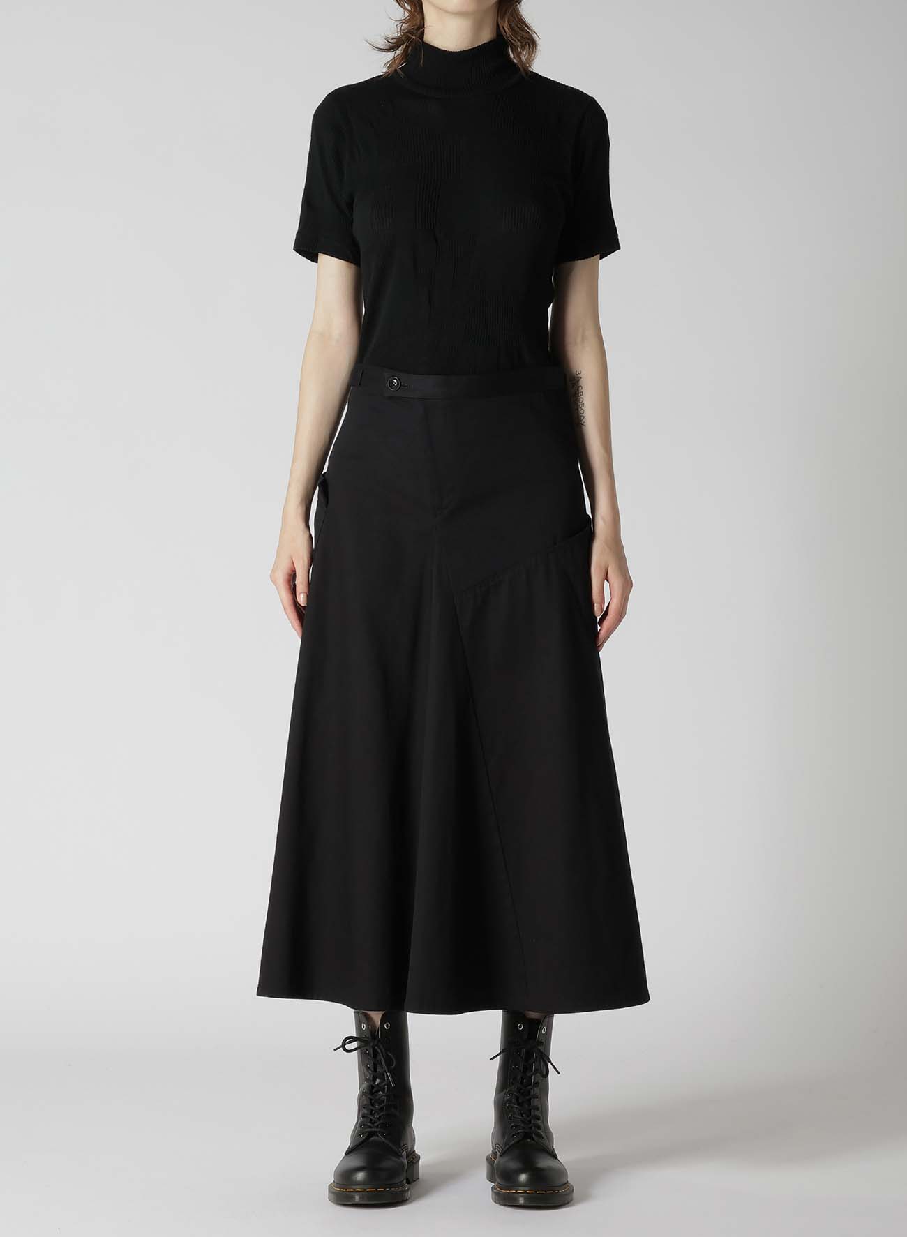 [Y's BORN PRODUCT] COTTON TWILL FLARE GUSSET FLARE SKIRT