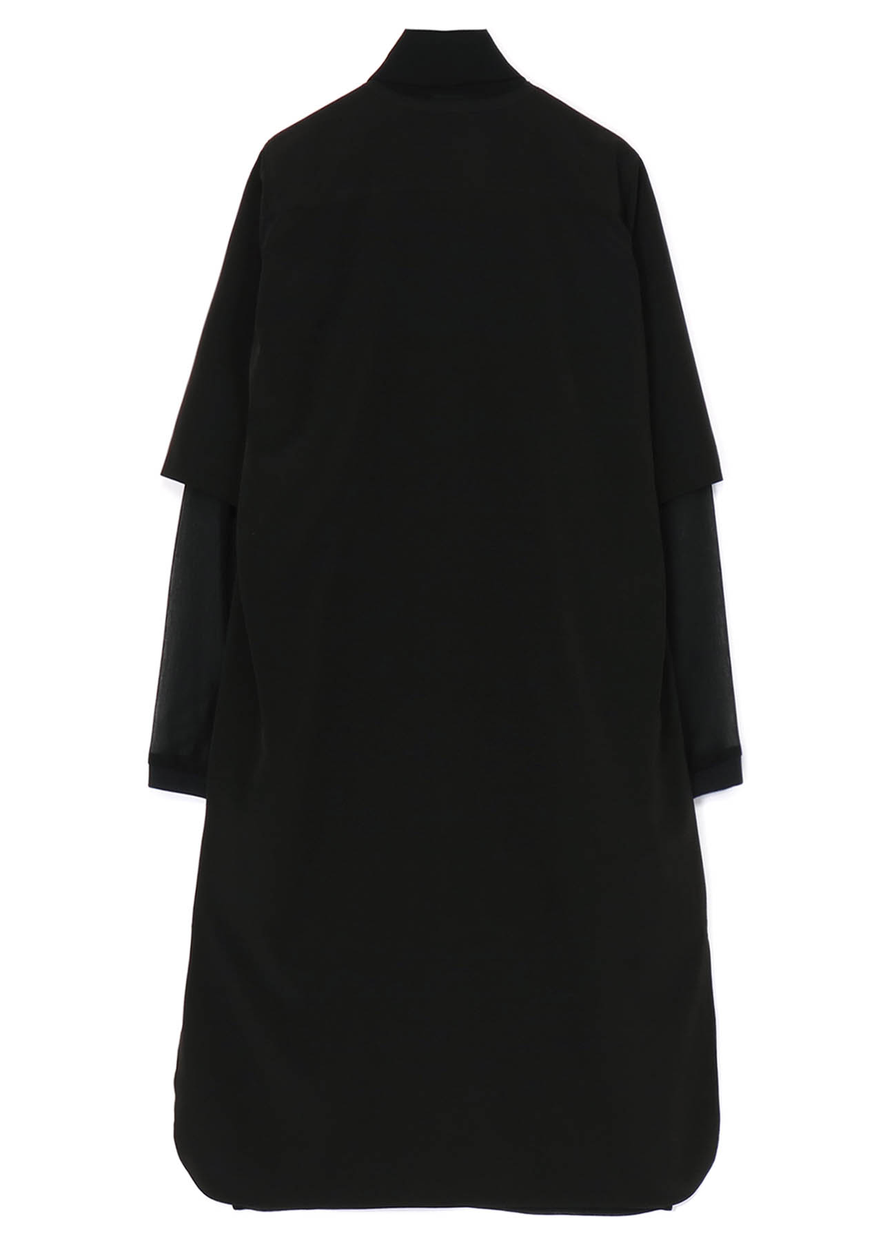 TRIACETATE POLYESTER DOUBLE LAYERED LONG SHIRT