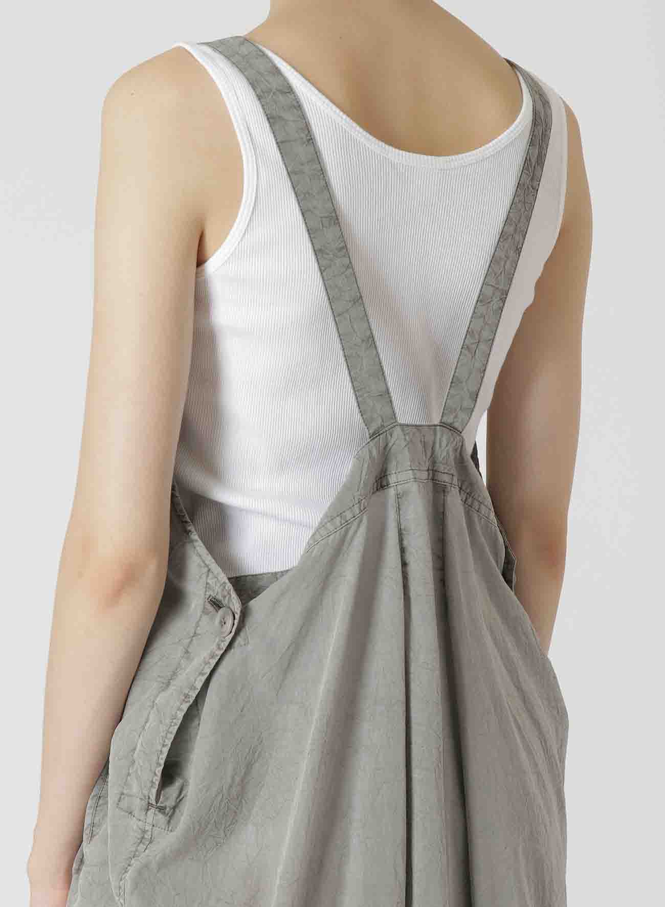 CUPRA COTTON PRODUCT PIGMENT DYED WRINKLED LAWN STRAP OVERALLS