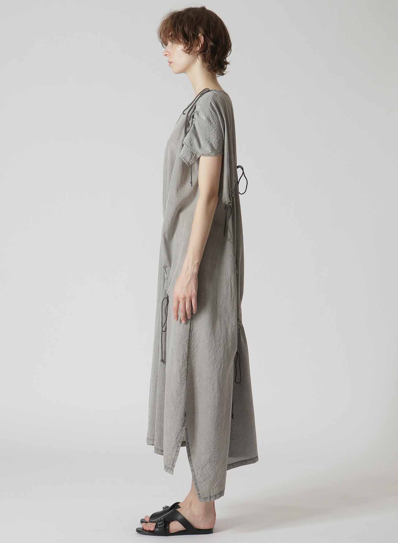 CUPRA COTTON PRODUCT PIGMENT DYED WRINKLED LAWN SHIRRING DRESS