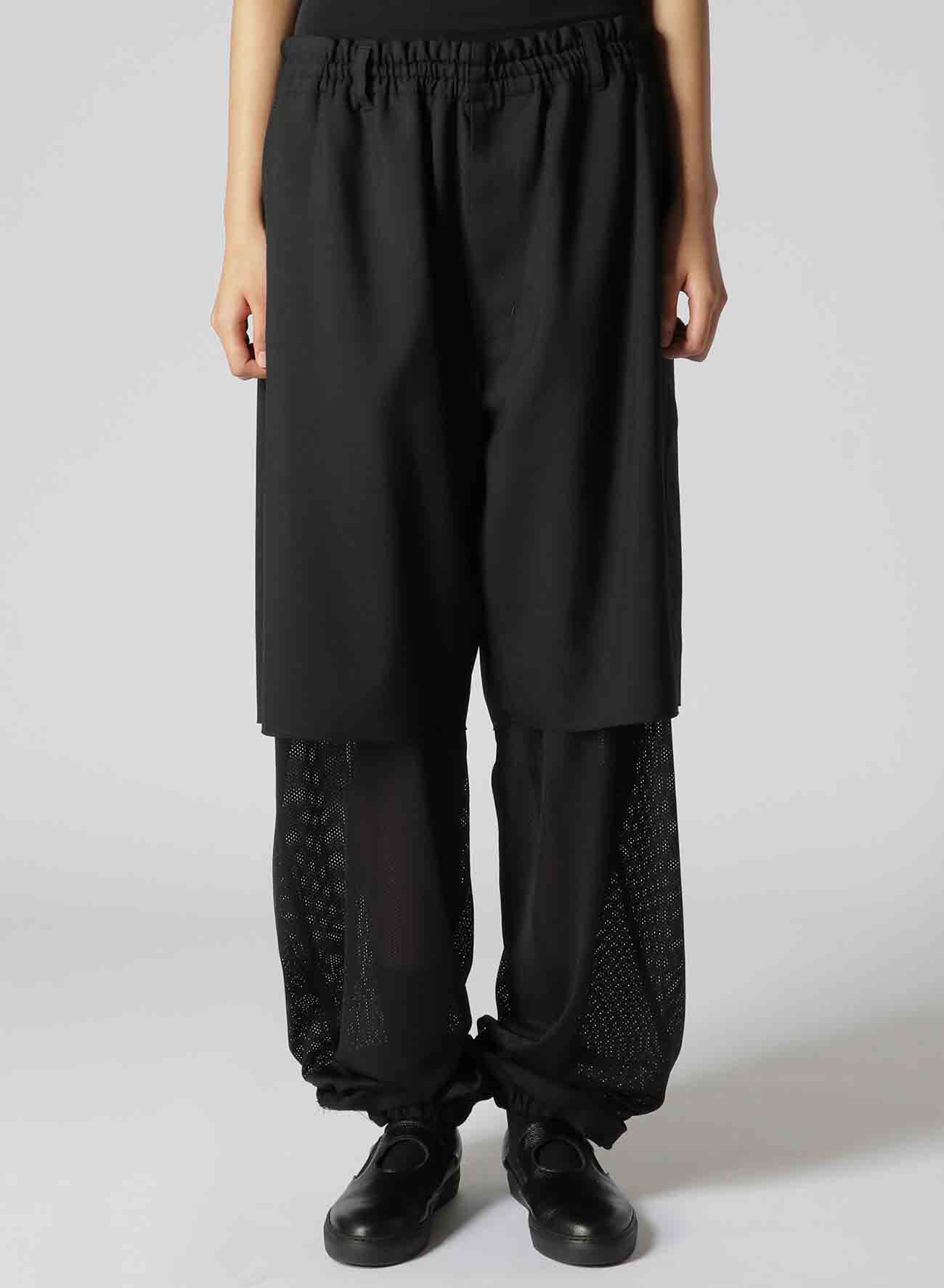 WOOL TROPICAL DOUBLE LAYERED PANTS