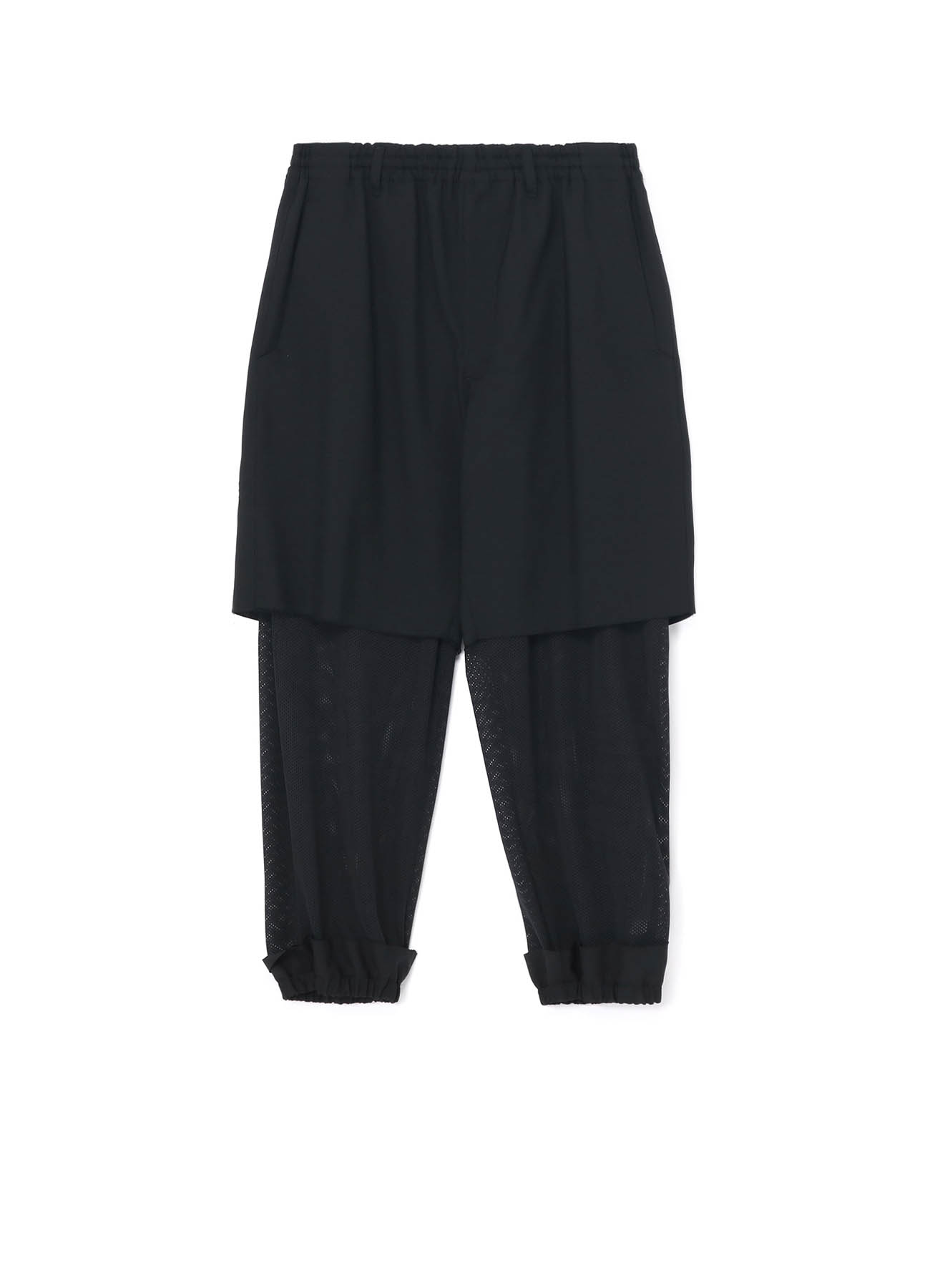 WOOL TROPICAL DOUBLE LAYERED PANTS