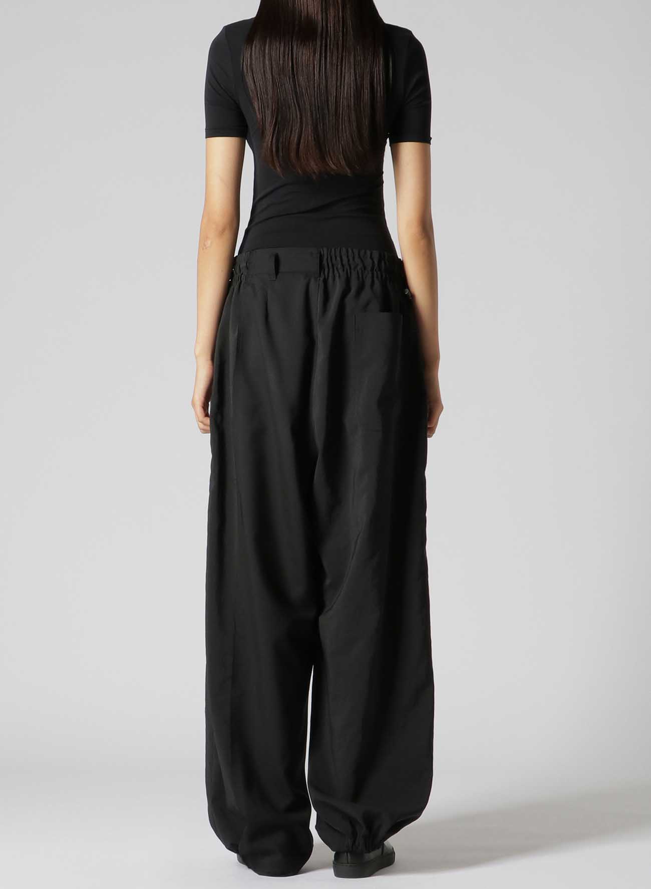 WOOL TROPICAL PANELLED PANTS WITH ELASTIC BAND