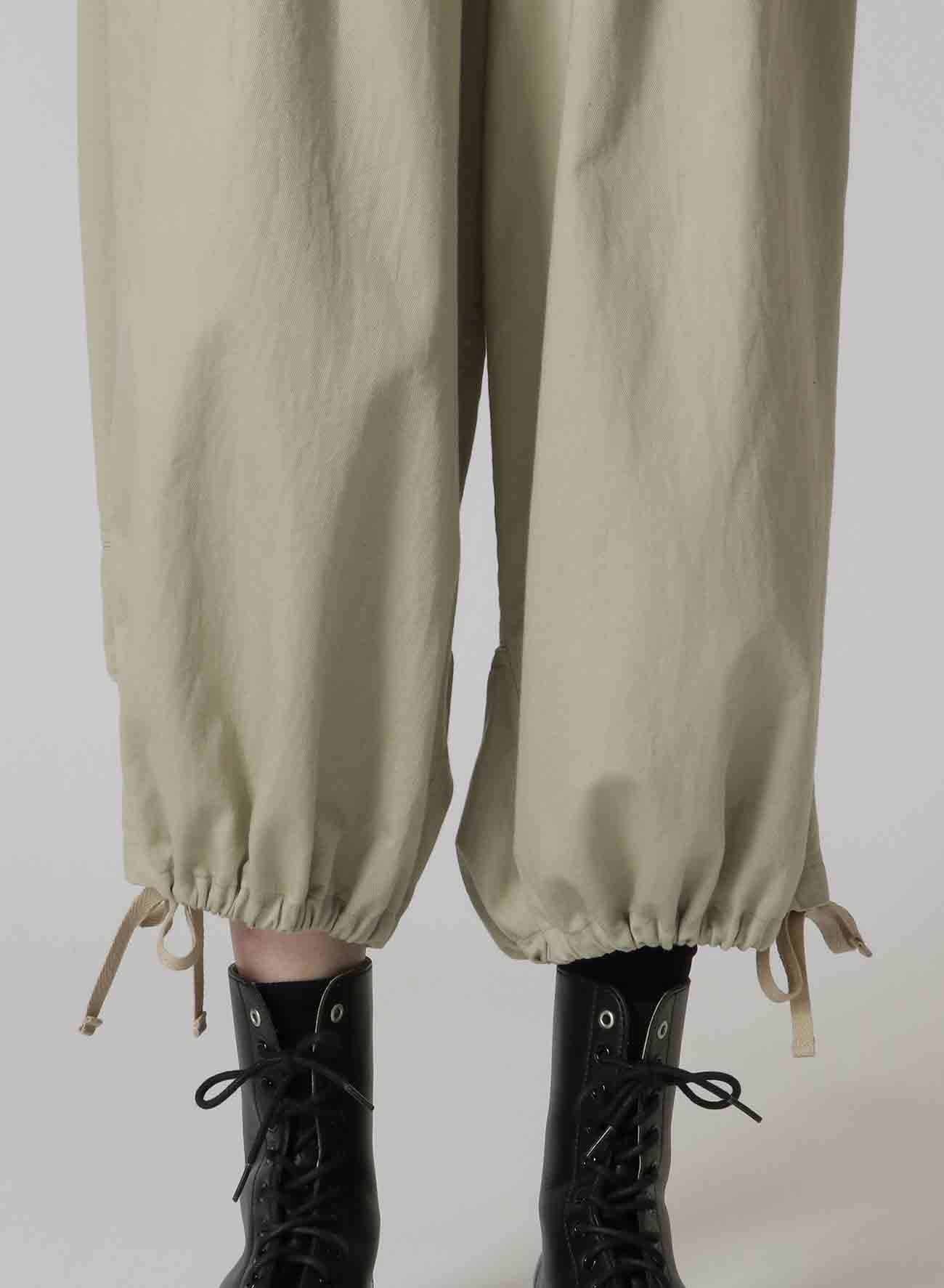 [Y's BORN PRODUCT]COTTON TWILL BACK TUCK PANTS