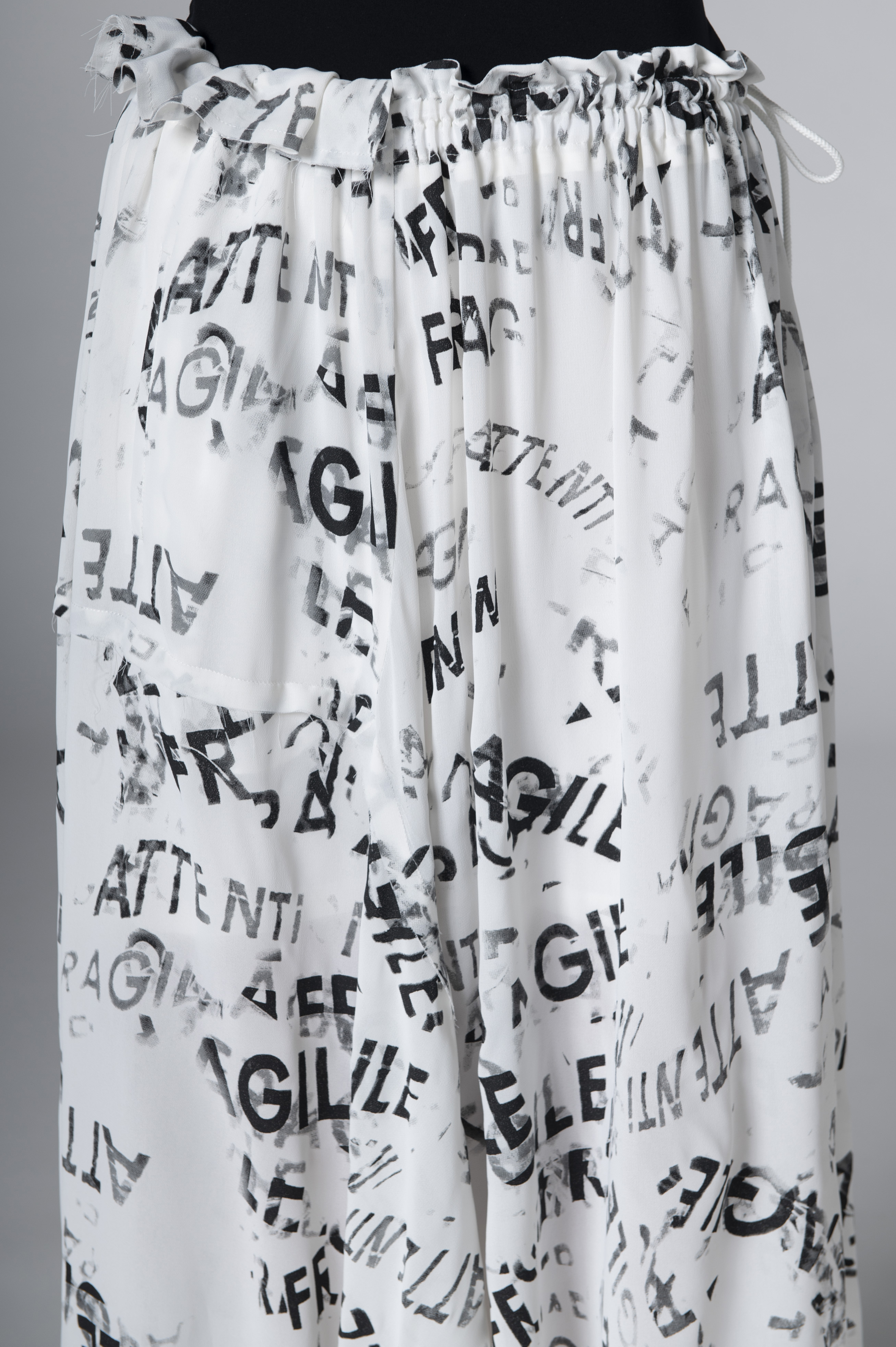 RAYON GEORGETTE ASYMMETRIC SKIRT