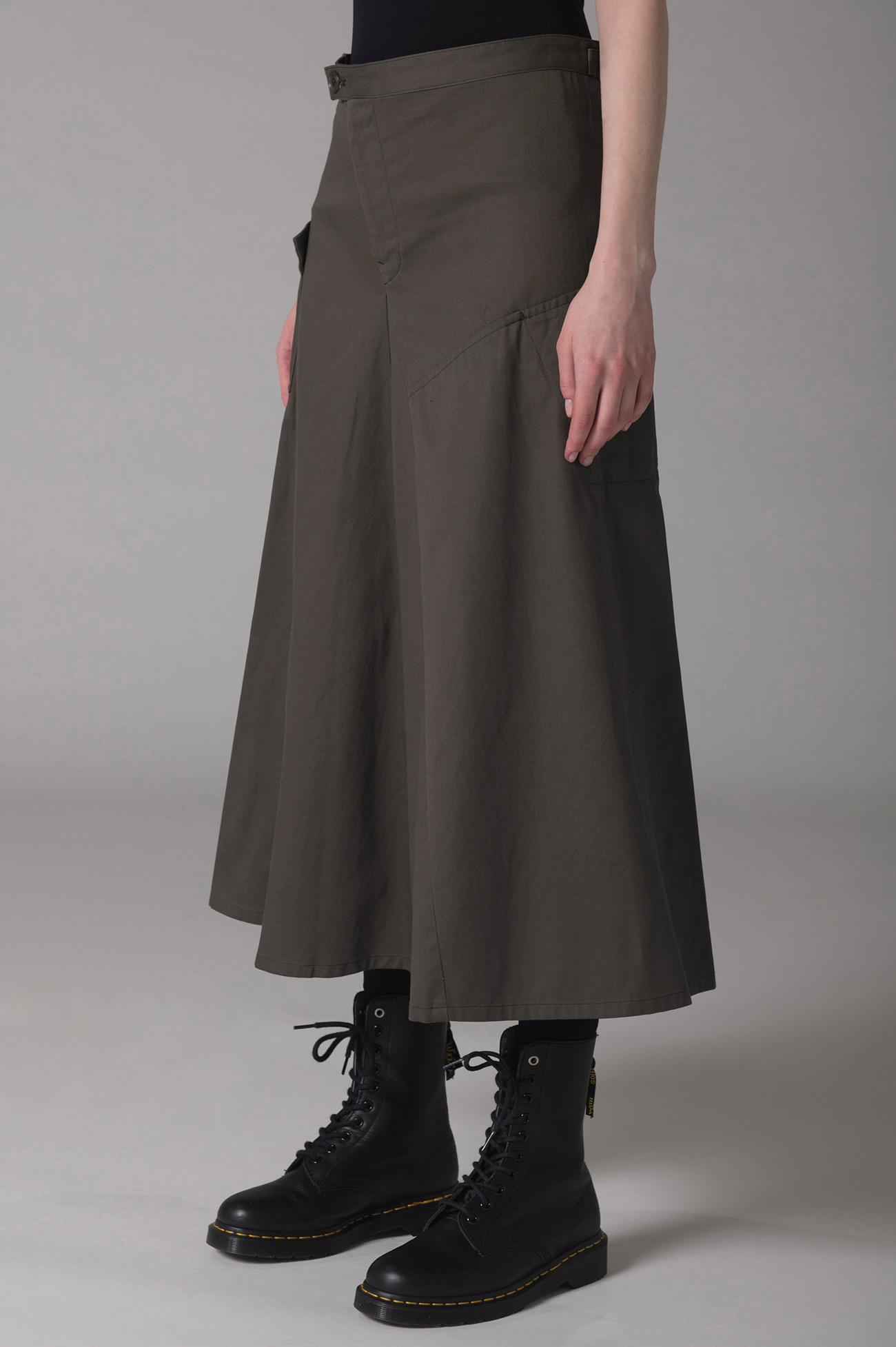 [Y's BORN PRODUCT]COTTON TWILL GUSSET FLARE SKIRT