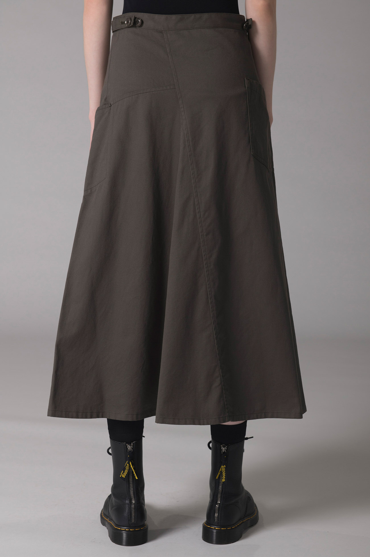 [Y's BORN PRODUCT]COTTON TWILL GUSSET FLARE SKIRT